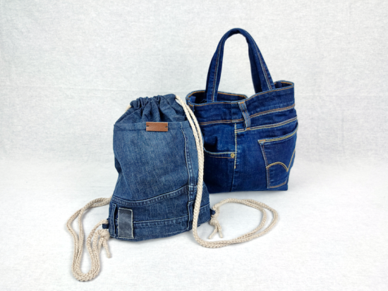 SACCA Blu Jeans MAX&Co UPCYCLING NivesCoseBelle