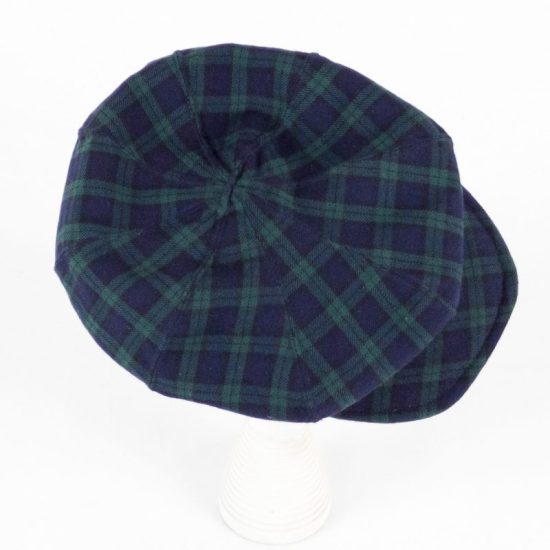 Berretto Tartan Blu Verde Scozzese Newsboy