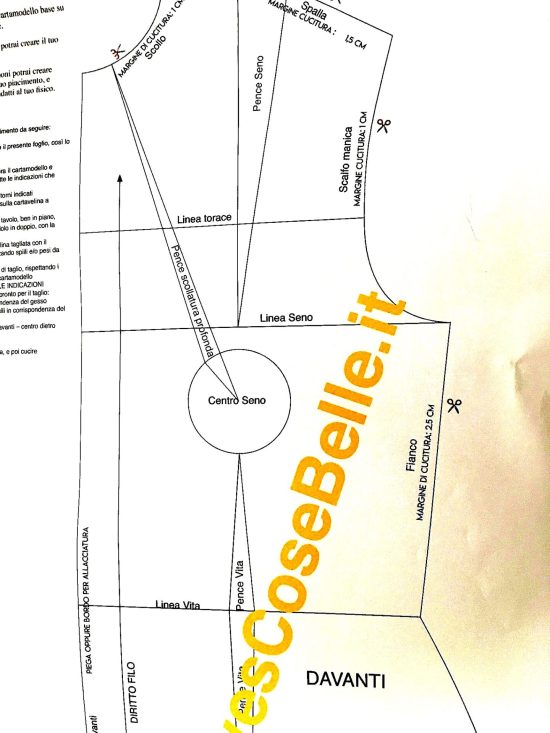 CARTAMODELLO vestito base 2